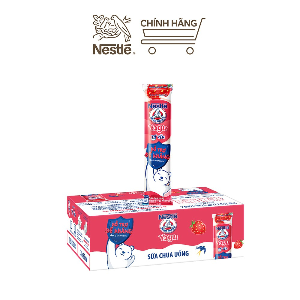 SỮA CHUA YOGU TỔ YẾN VÀ NƯỚC TRÁI CÂY THẬT 85ML DATE MỚI NHẤT 23.02.2024