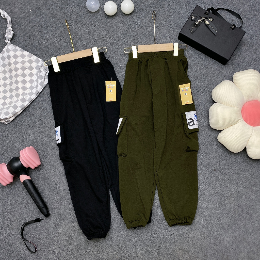 Quần nỉ thu đông túi hộp cho bé trai chữ "A" 18-48kg.Chất vải da cá mềm.phong cách năng động.BT22