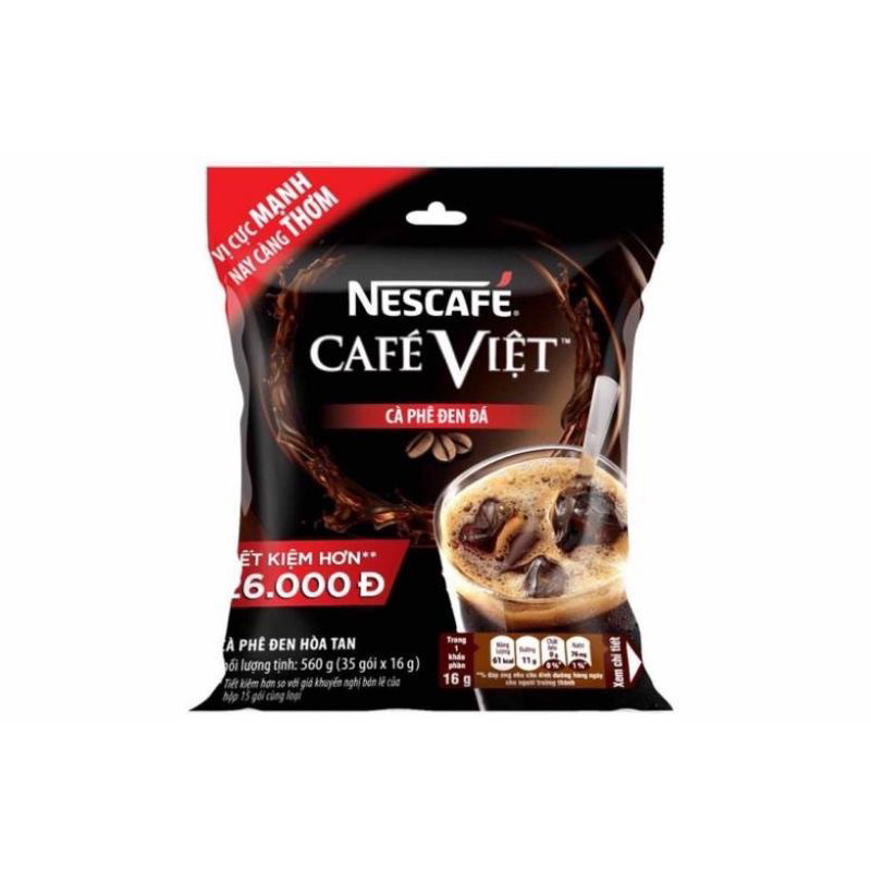 Nest Cafe Cafe Việt Cà phê đen hoà tan (Bịch 35 Gói X 15g)