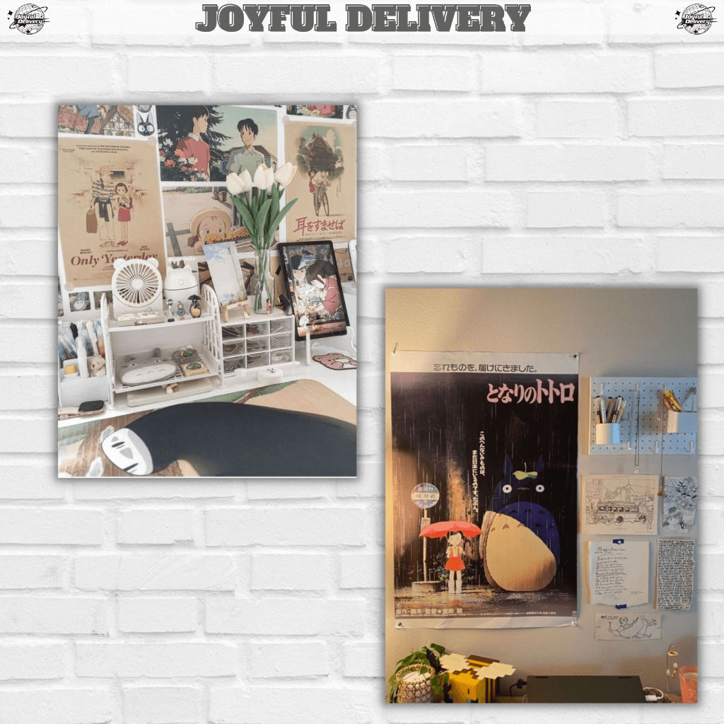 Poster dán tường, ảnh dán tường phim hoạt hình Ghibli Vô diện decor phòng chống nước bền màu khổ A4