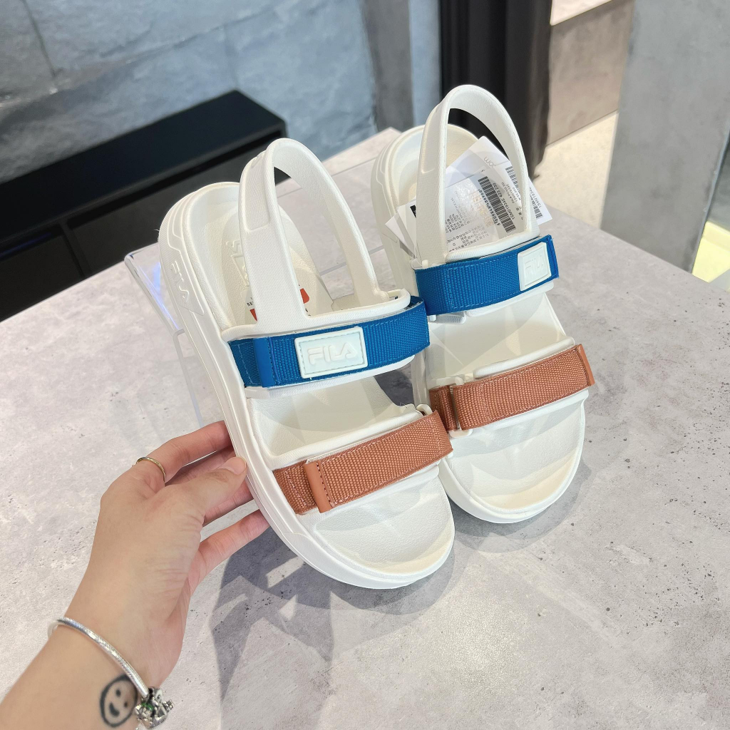 GIÀY SANDAL FILA  Chính Hãng SURFY WHITE BROWN - 13742