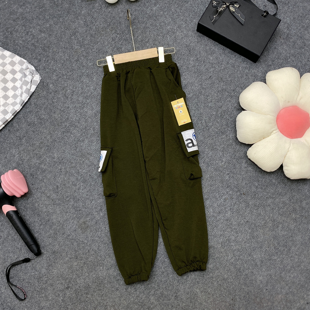 Quần nỉ thu đông túi hộp cho bé trai chữ "A" 18-48kg.Chất vải da cá mềm.phong cách năng động.BT22