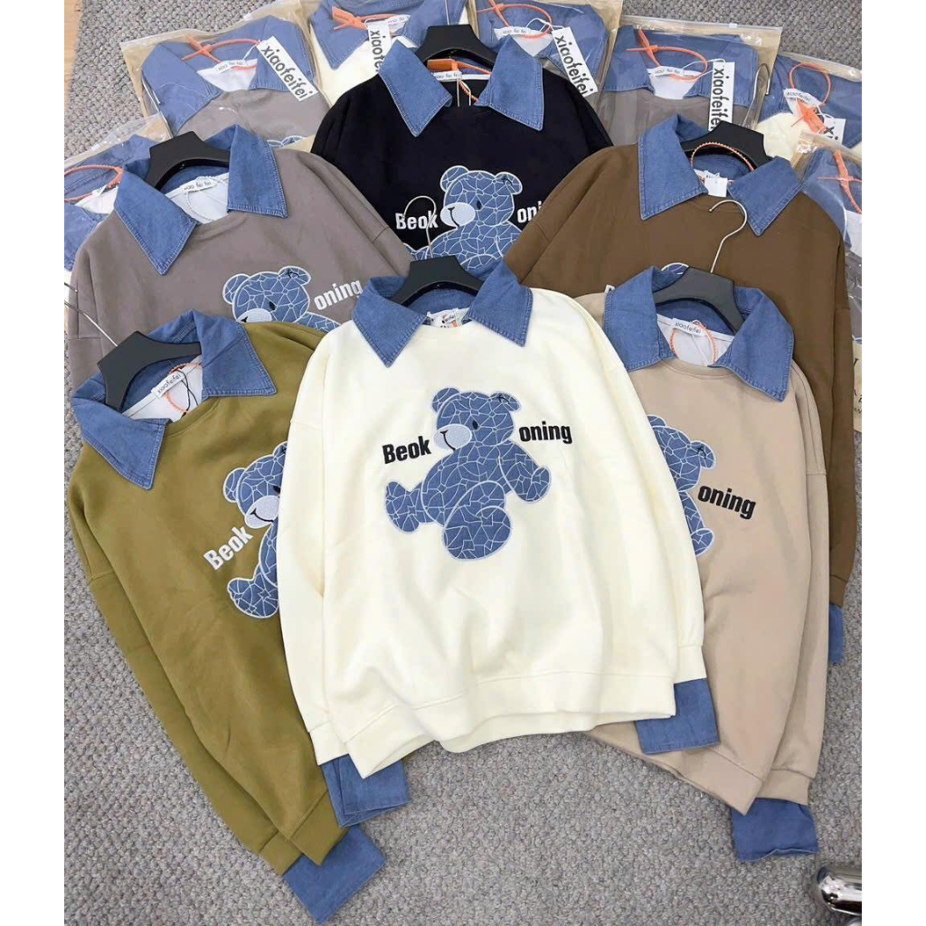 Áo Nỉ 2 da phối denim