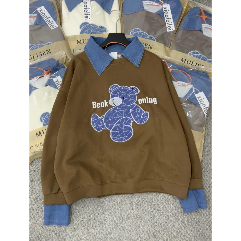 Áo Nỉ 2 da phối denim