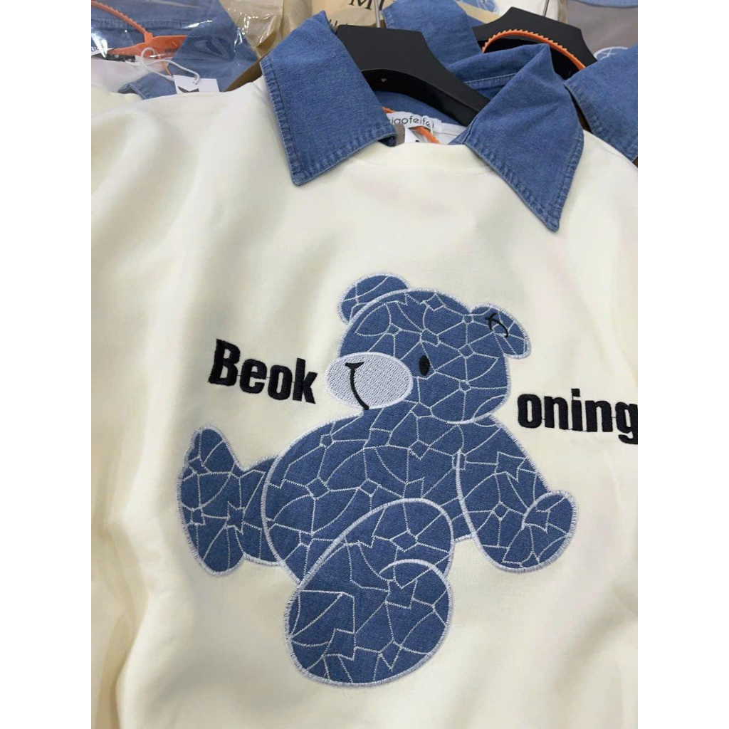 Áo Nỉ 2 da phối denim