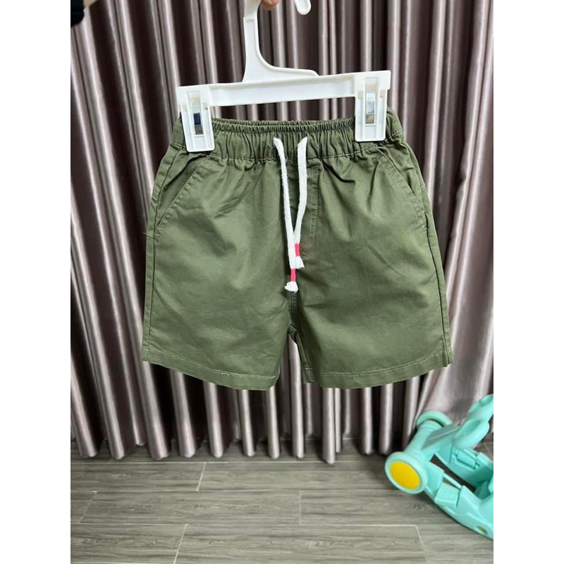 Short kaki bé trai co giãn, thoải mái size 12-40kg