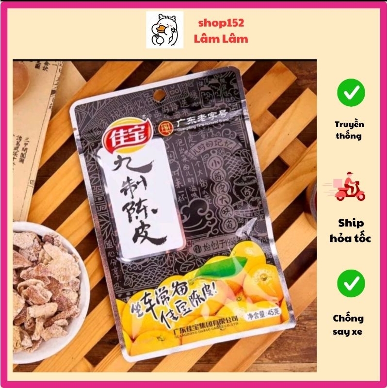 Ô mai xí muội vỏ quýt - gói lớn 45g loại ngon