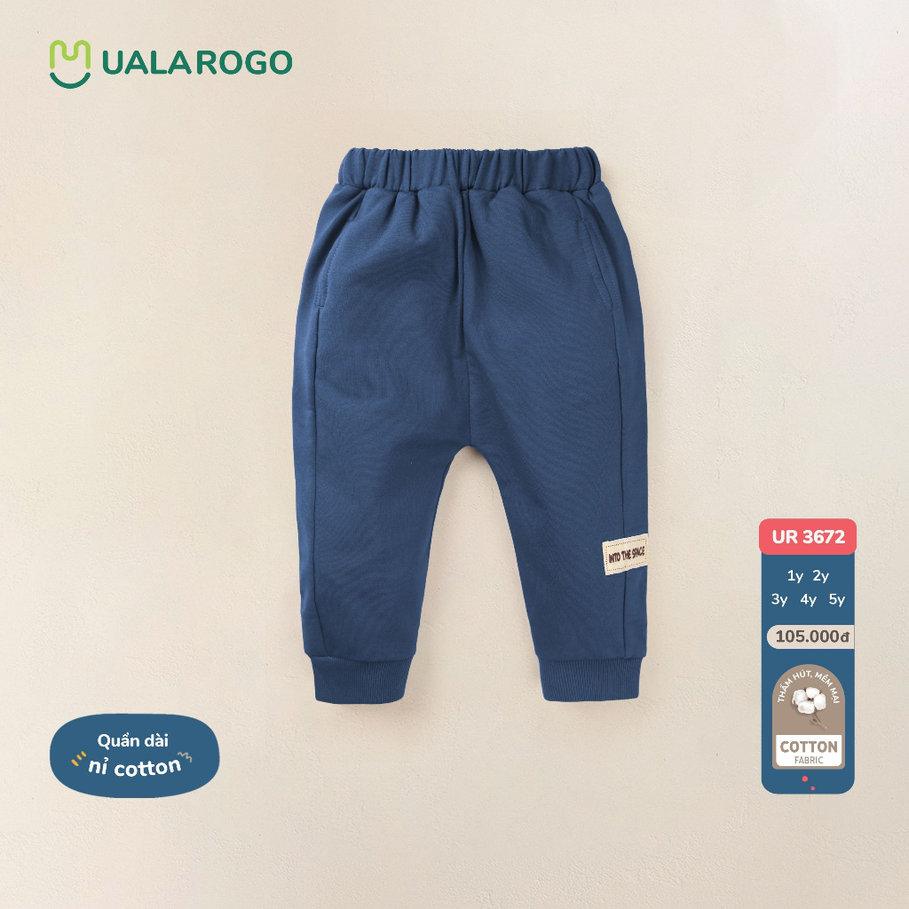 Quần nỉ UALA ROGO vải nỉ vừa thu đông bé trai bé gái Ualarogo 3672