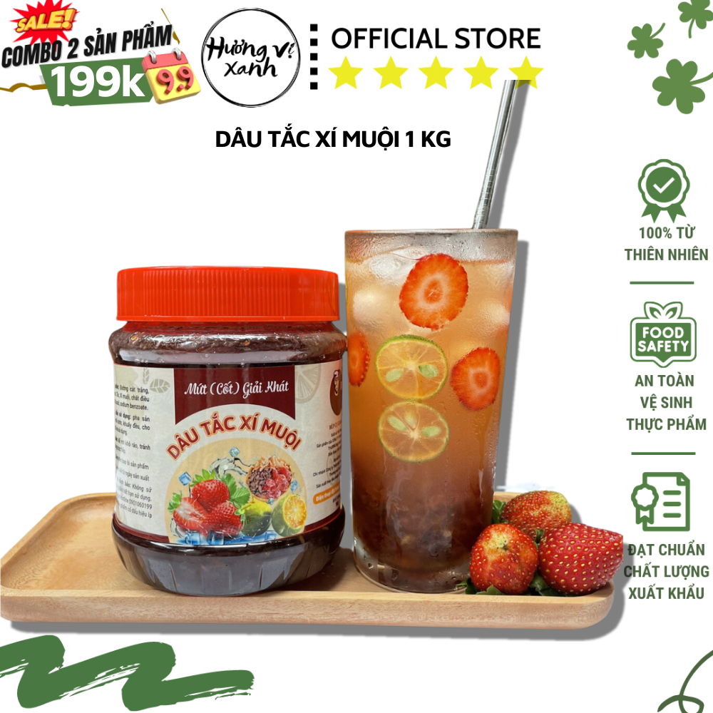 Tắc xí muội, mứt cốt dâu tắc giải khát, làm đẹp da thức uống dinh dưỡng thiên nhiên 1kg - Hương Vị Xanh