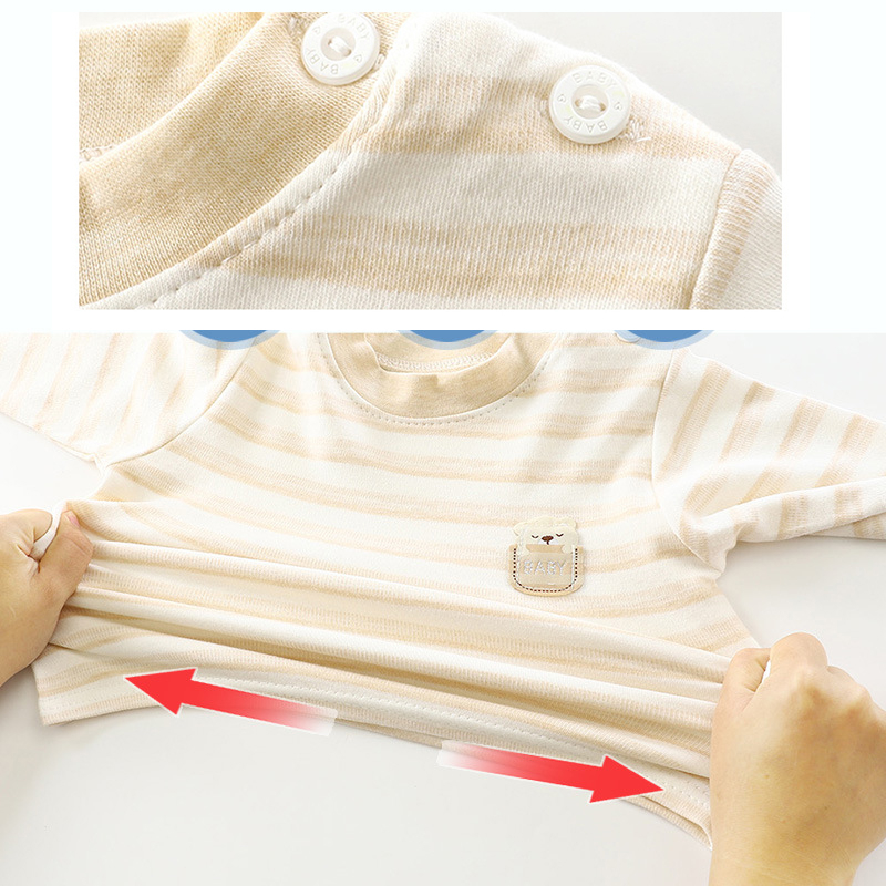Bộ quần áo dài tay thu đông vải cotton cho bé trai bé gái từ 7-15kg Hàng Quảng Châu BD06