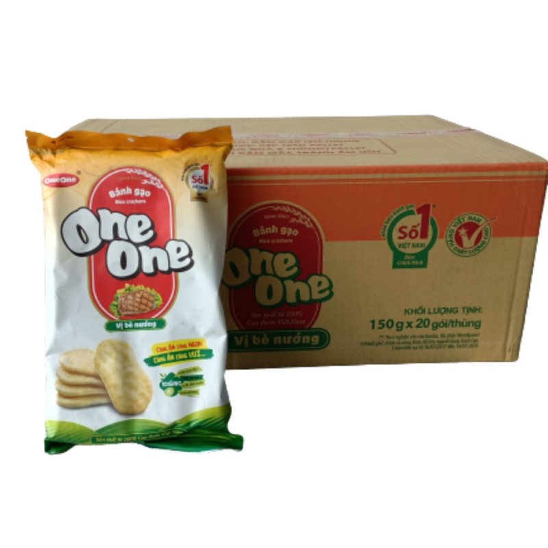 Bánh gạo One One vị bò nướng gói 150g