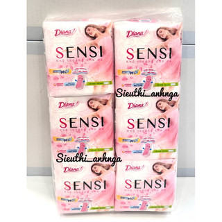 Bịch 6 Gói Băng Vệ Sinh Diana Sensi Siêu Mỏng Không Cánh/Có Cánh