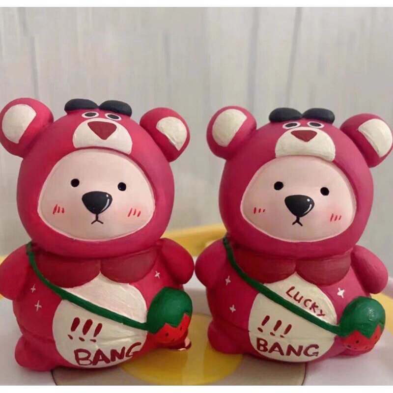 Tô Tượng Thạch Cao Gấu béo, gấu đeo túi siêu xinh