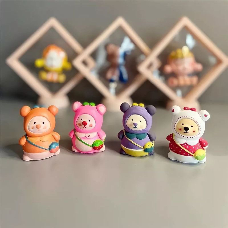 Tô Tượng Thạch Cao Gấu béo, gấu đeo túi siêu xinh