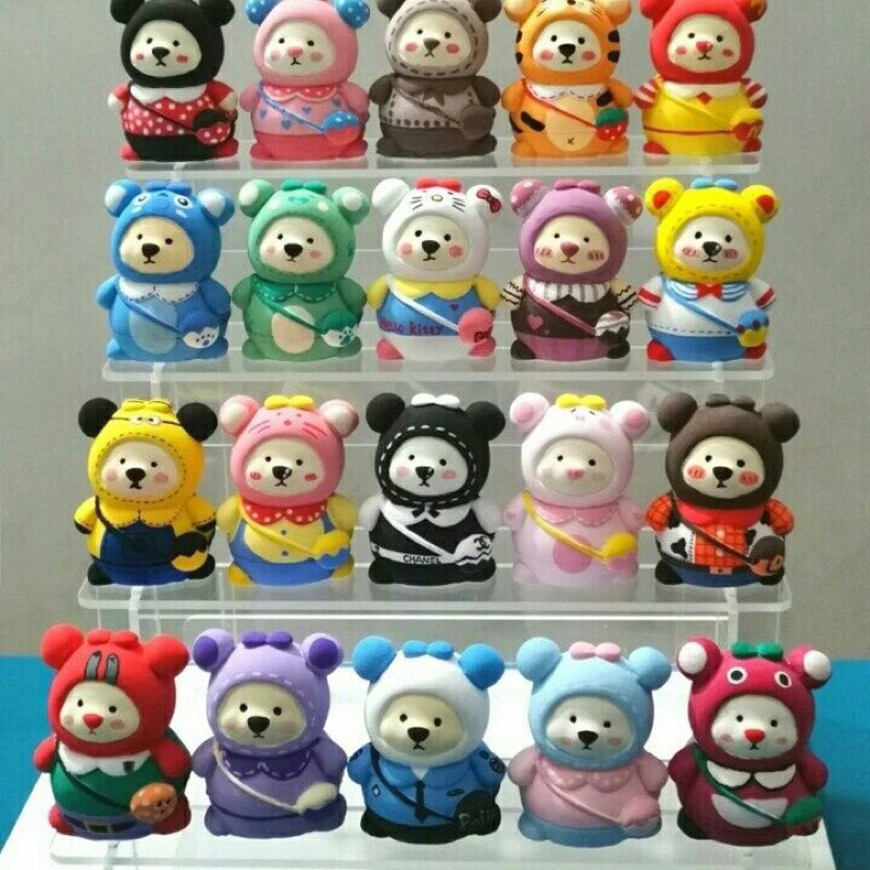 Tô Tượng Thạch Cao Gấu béo, gấu đeo túi siêu xinh