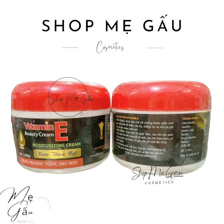 Kem dưỡng thoa mặt Vitamin Care Vitamin E 200g_đen nắp cam