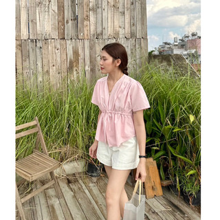 Áo kiểu thắt eo xinh xắn Hàn quốc - 𝐏𝐞𝐫 𝐓𝐨𝐩