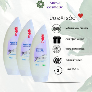 Combo 5 Chai Sữa tắm cá ngựa dung tích 300ml, sữa tắm hương nước hoa cá ngựa
