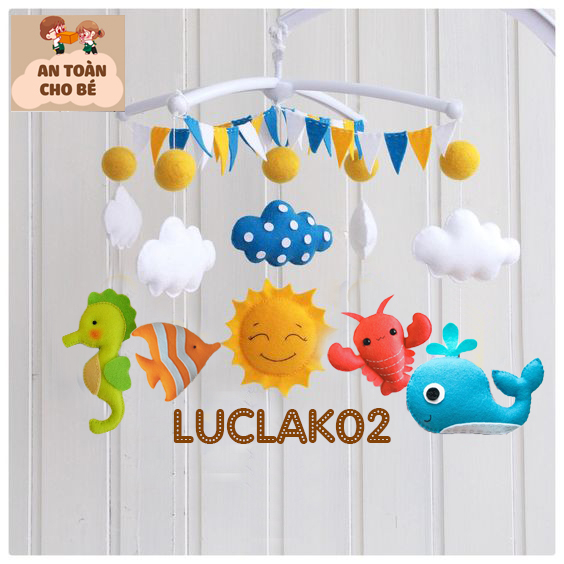 Đồ chơi treo nôi cũi cho bé Luclak nhiều màu rực rỡ giúp tăng kích thích thị giác