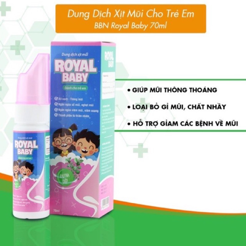 Dung dịch xịt mũi Royal BaBy cho bé 70ml