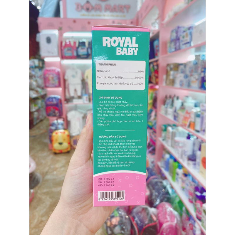 Dung dịch xịt mũi Royal BaBy cho bé 70ml