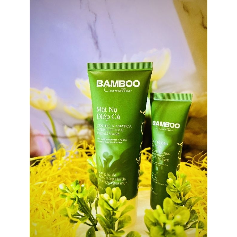 Mặt nạ diếp cá & tẩy da chết diếp cá Bamboo - giải cứu da mụn