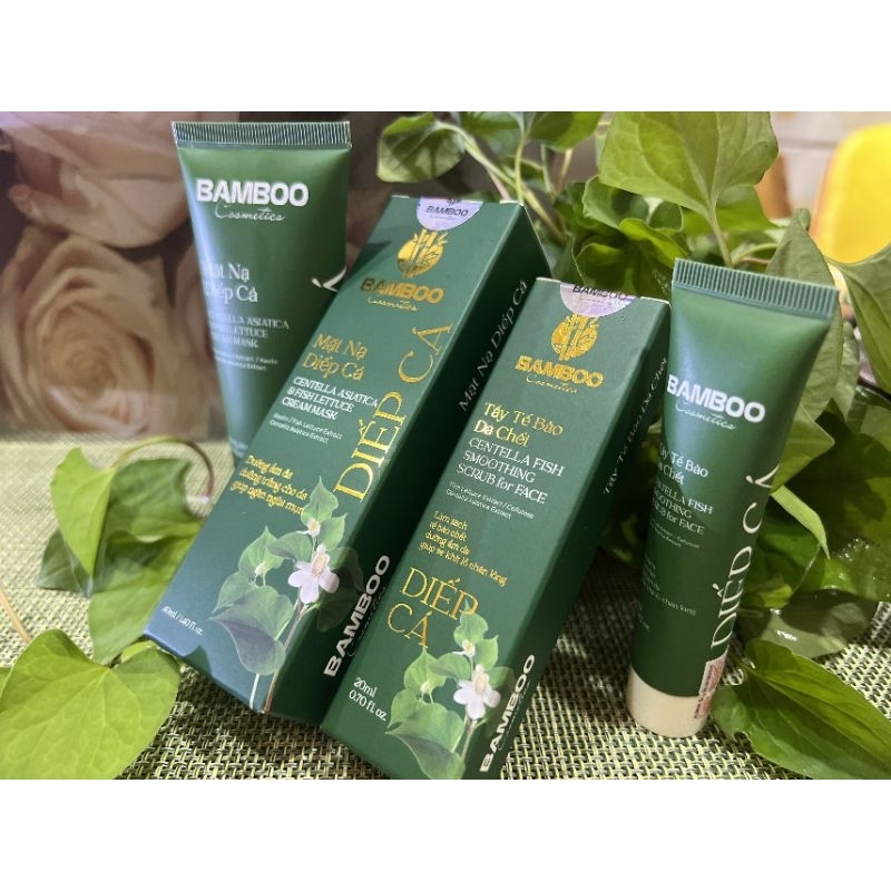 Mặt nạ diếp cá & tẩy da chết diếp cá Bamboo - giải cứu da mụn