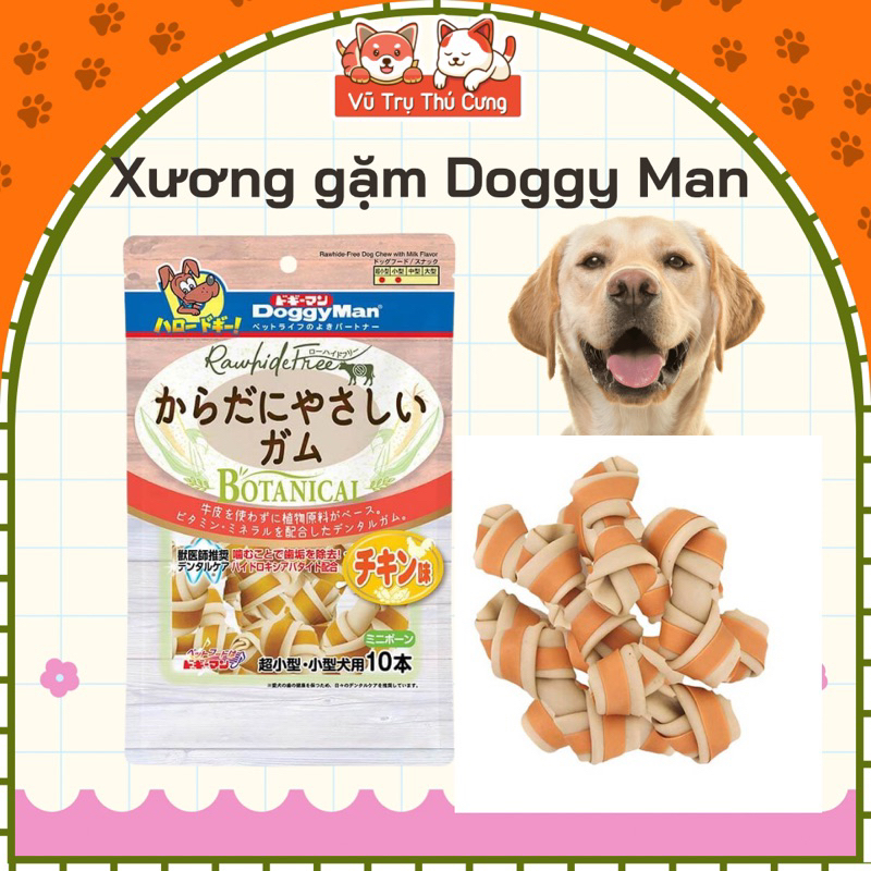 Snack cho Chó Dạng Xương Nơ Doggy Man Nhật Bản 10 cây
