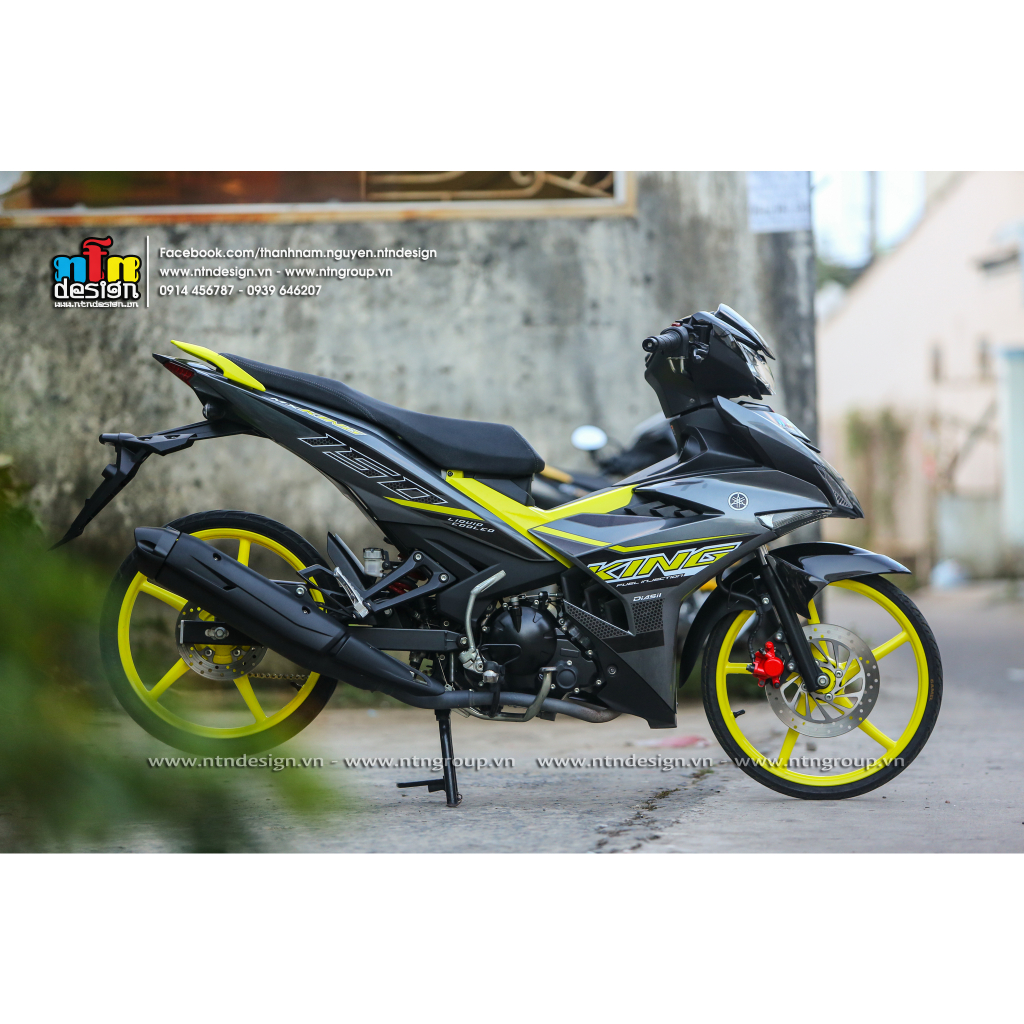 Tem Exciter 150 - mẫu MX KING Xám Vàng