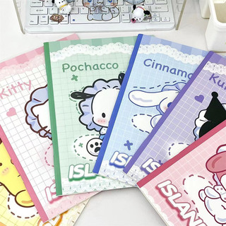 Vở sổ tay ghi chú B5 ISLANDFIRST hoạt hình Sanrio Kuromi Melody Cinnamoroll Kitty Pochacco Pompurin dễ thương