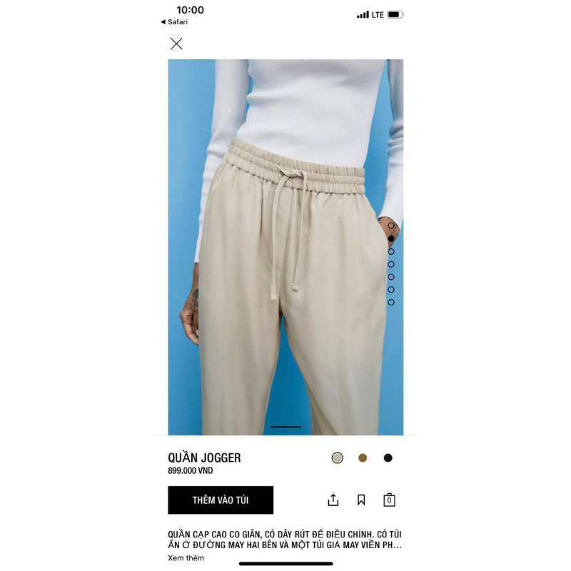 Xả quần jogger za.ra