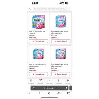 Nước Xả Vải đậm đặc downy 3,5L