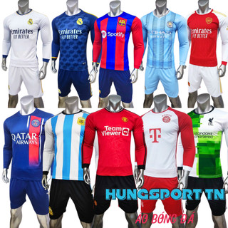 Quần áo bóng đá dài tay, đồ đá banh tay dài, in áo bóng đá tay dài, in lẻ in đội HUNGSPORT TN