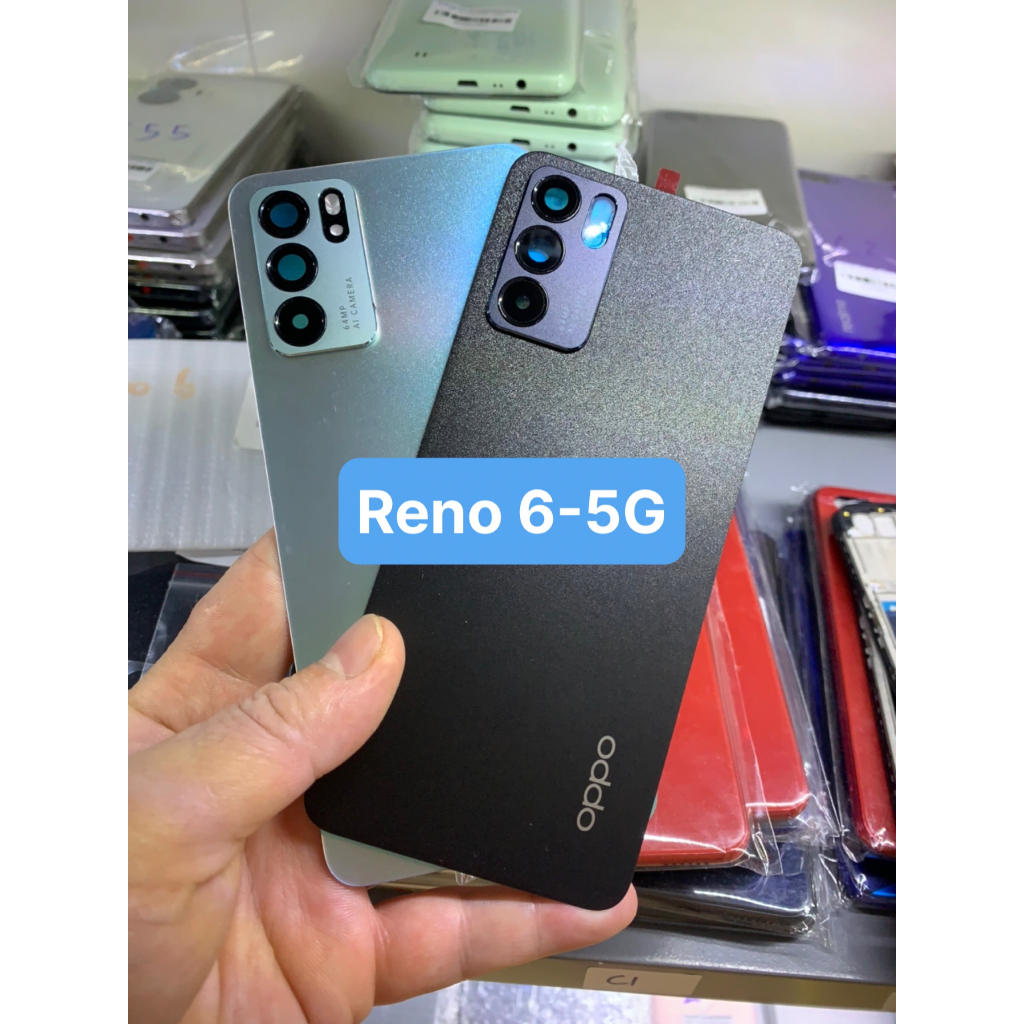 Bộ xương vỏ, kính lưng zin reno 6 - 5G kèm kính camera