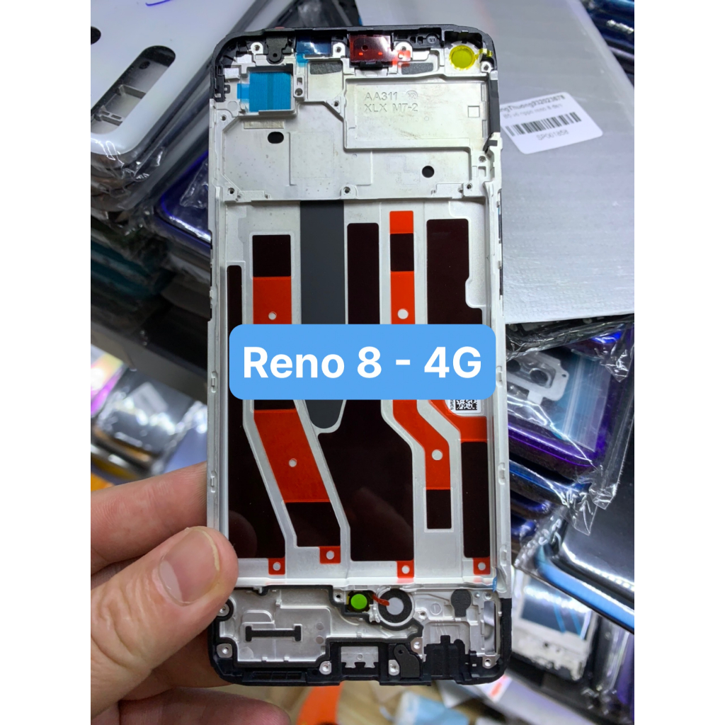 Bộ xương vỏ, kính lưng, khung xương, kính camera oppo Reno 8 - 4G / tặng kèm phím bấm, lưng zin sẵn keo