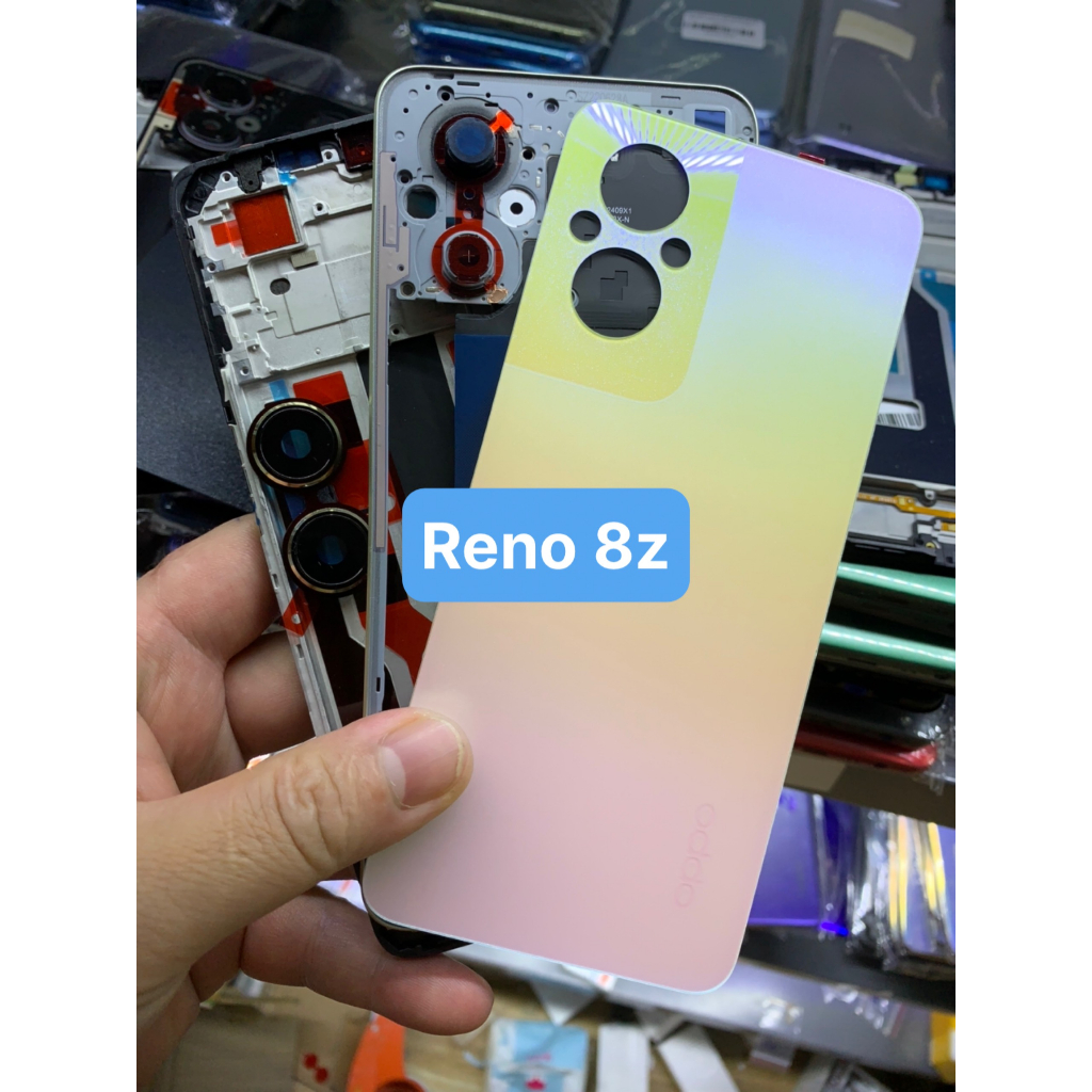 Bộ xương vỏ oppo Reno 8z, full khung xương, lưng, viền, kính cam, phím bấm