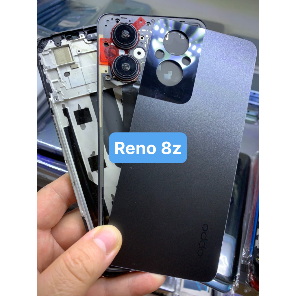 Bộ xương vỏ oppo Reno 8z, full khung xương, lưng, viền, kính cam, phím bấm