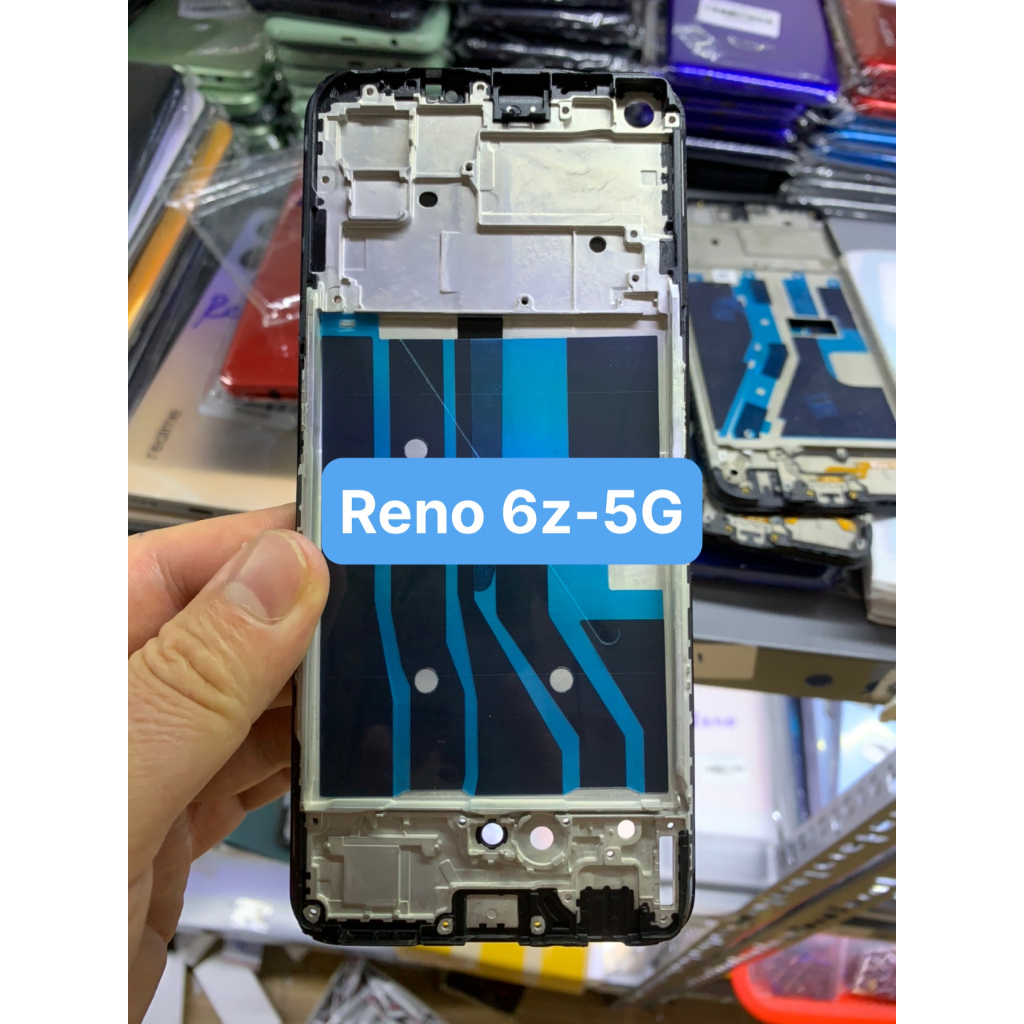 Bộ xương vỏ, lưng viền, miếng lưng, kính camera oppo Reno 6z - 5G / kèm phím bấm - khay sim
