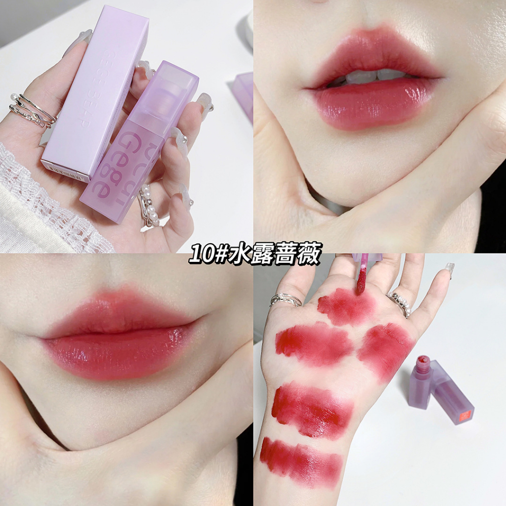 Son Gege Bear Velvet tím pastel nhung lì mềm mịn môi lên màu cực chuẩn