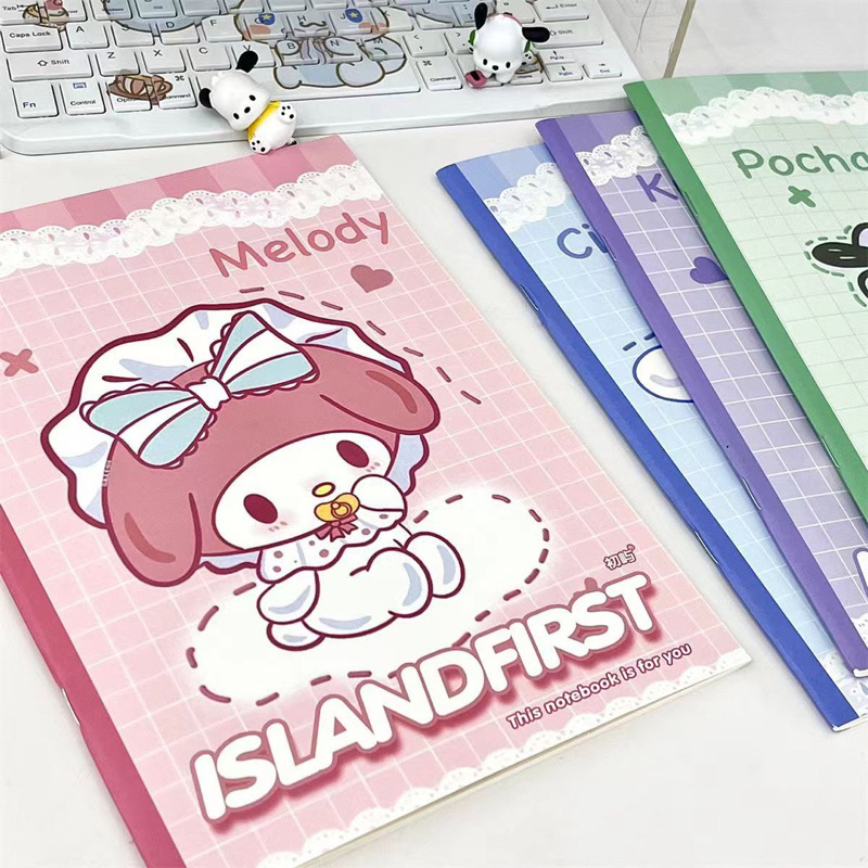 Vở sổ tay ghi chú B5 ISLANDFIRST hoạt hình Sanrio Kuromi Melody Cinnamoroll Kitty Pochacco Pompurin dễ thương