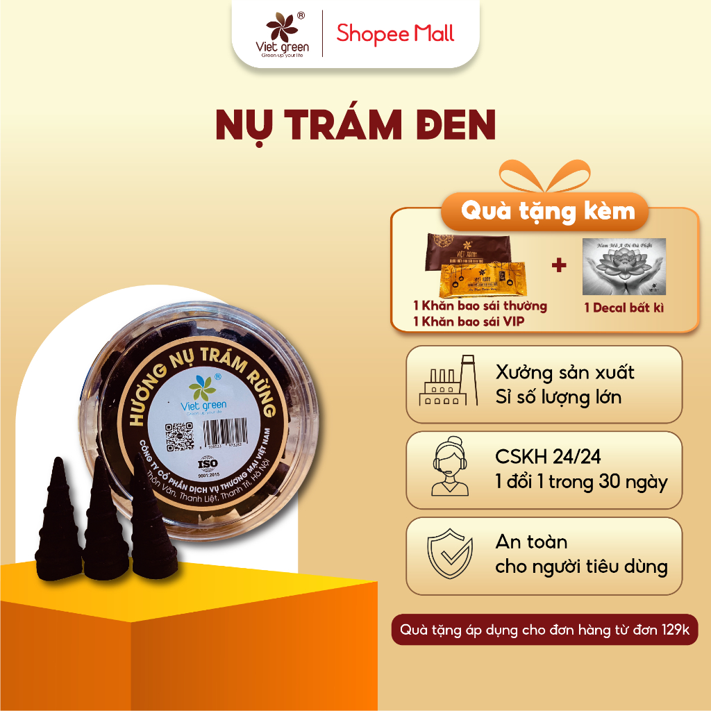 Nụ Hương Trám VIỆT XANH 100% Từ Nhựa Trám, Tự Nhiên Không Hóa Chất