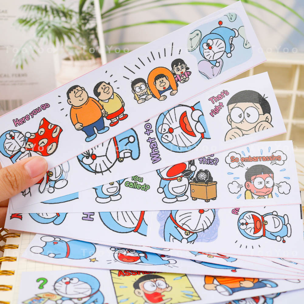 Set 48 sticker Doraemon Round and Animated TooYoo BK00206