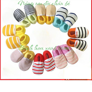 Set 10 Đôi Giày cho bé sơ sinh tập đi từ 0 đến 12 tháng, Giày vải mềm mang ấm chân