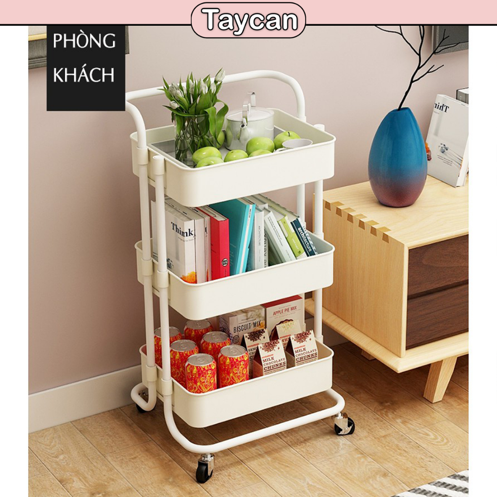 Kệ Spa đa năng TAYCAN 3 tầng có bánh xe
