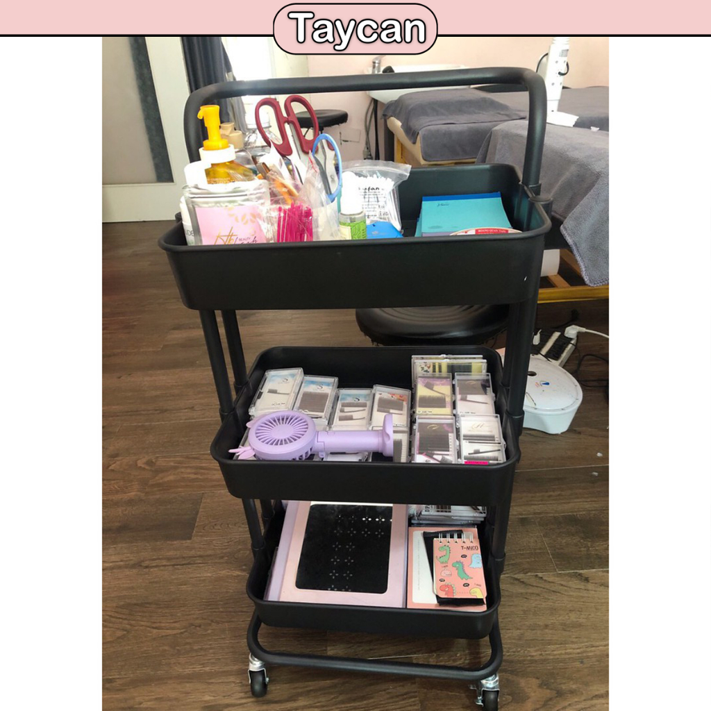 Kệ Spa đa năng TAYCAN 3 tầng có bánh xe