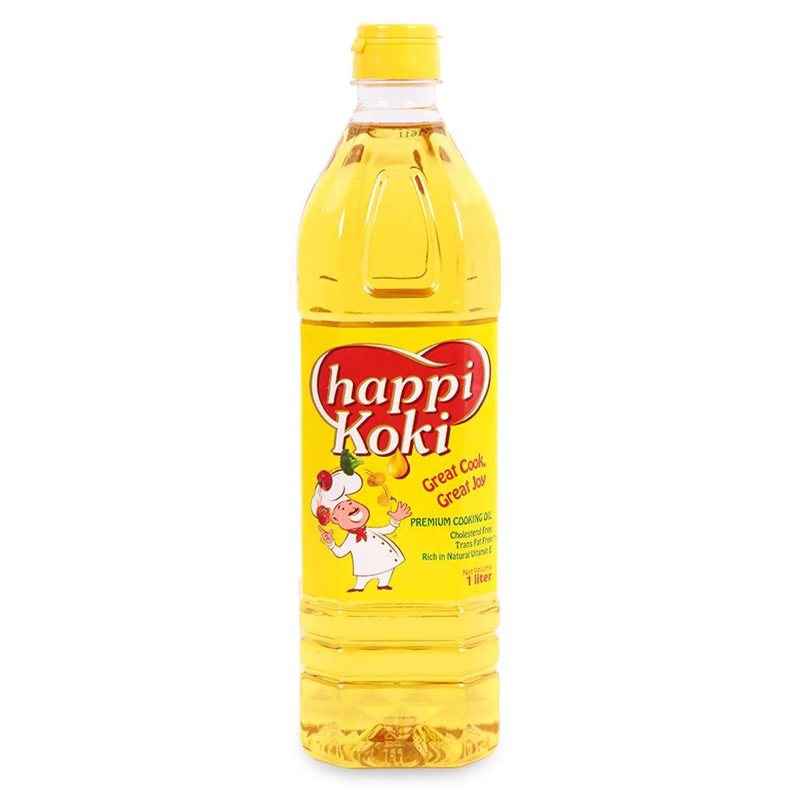 Dầu ăn cao cấp Happi Koki chai 1 lít, date xa 10/2025