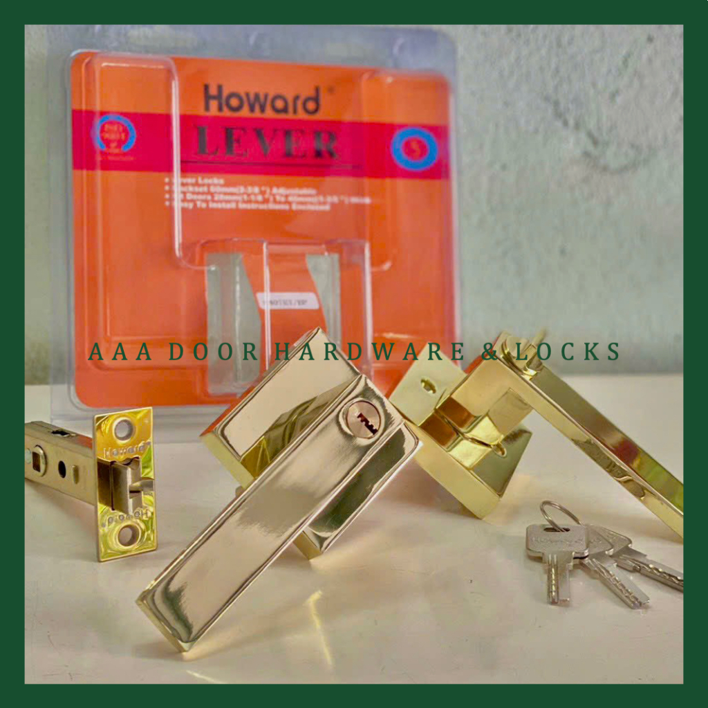 Khóa tròn gạt hợp kim tay nặng  HOWARD 9807 Đài Loan dùng cho cửa thông phòng cao cấp