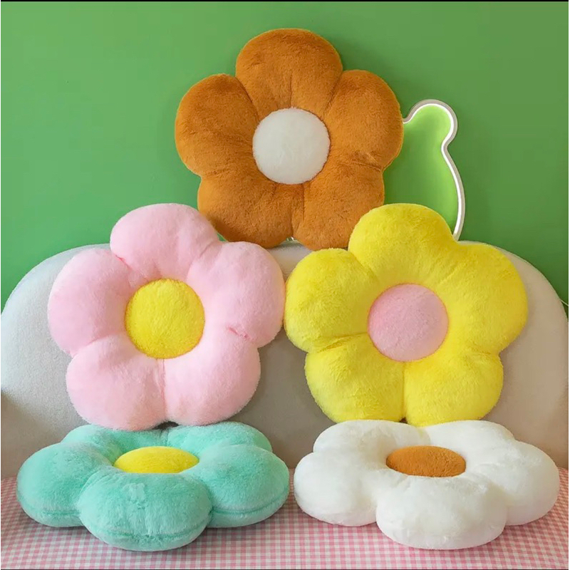Đệm ôm , gối tựa lưng , bệt ngồi hình bông hoa decor nhà cửa 40cm