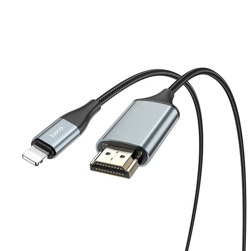 Dây cáp chuyển điện thoại sang hdmi Hoco UA15 cho hình ảnh 1080HD dài 2m chính hãng Bảo Hành 6 tháng lỗi 1 đổi 1
