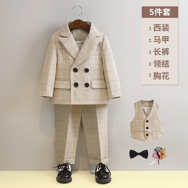 SET VEST CÔNG TỬ CHO BÉ TRAI KÈM NƠ VÀ HOA